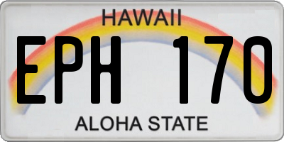 HI license plate EPH170