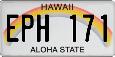 HI license plate EPH171