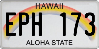 HI license plate EPH173