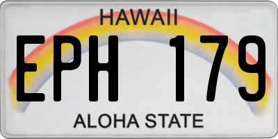 HI license plate EPH179