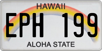 HI license plate EPH199