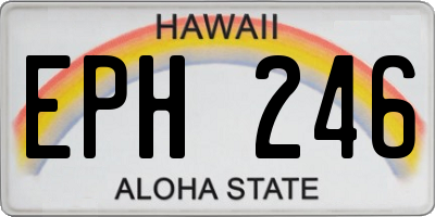 HI license plate EPH246