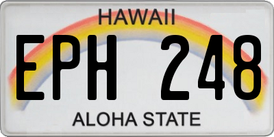 HI license plate EPH248