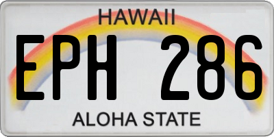 HI license plate EPH286