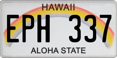 HI license plate EPH337