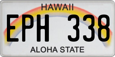 HI license plate EPH338