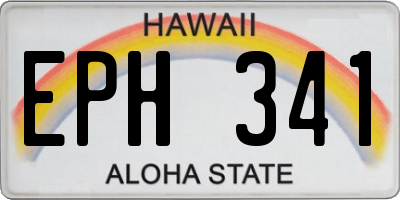 HI license plate EPH341