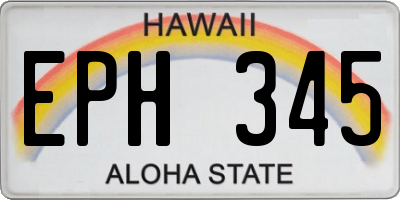 HI license plate EPH345