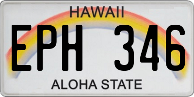 HI license plate EPH346