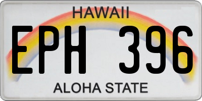 HI license plate EPH396