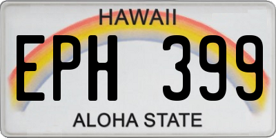 HI license plate EPH399