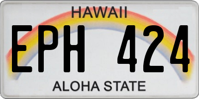 HI license plate EPH424