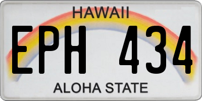 HI license plate EPH434