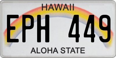 HI license plate EPH449