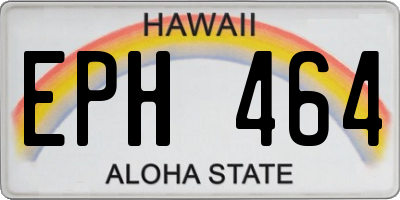 HI license plate EPH464