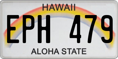 HI license plate EPH479