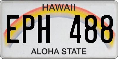 HI license plate EPH488