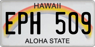 HI license plate EPH509