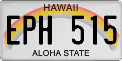 HI license plate EPH515