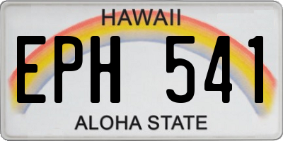HI license plate EPH541