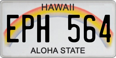 HI license plate EPH564