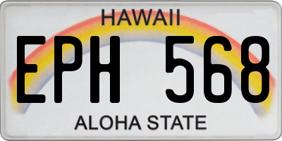 HI license plate EPH568