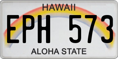 HI license plate EPH573