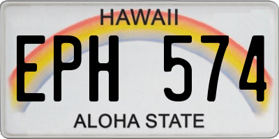 HI license plate EPH574