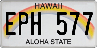 HI license plate EPH577
