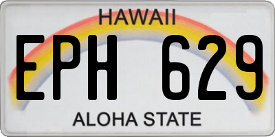 HI license plate EPH629