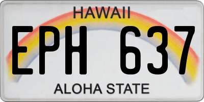 HI license plate EPH637