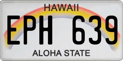 HI license plate EPH639