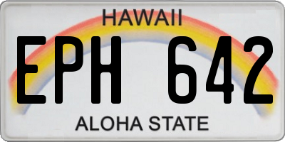 HI license plate EPH642