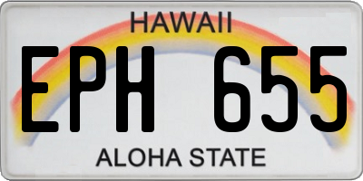 HI license plate EPH655