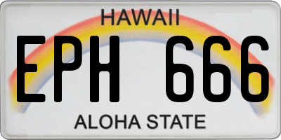 HI license plate EPH666