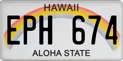 HI license plate EPH674