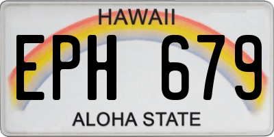 HI license plate EPH679