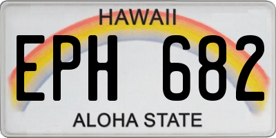 HI license plate EPH682