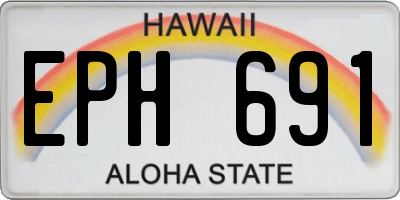 HI license plate EPH691