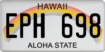 HI license plate EPH698
