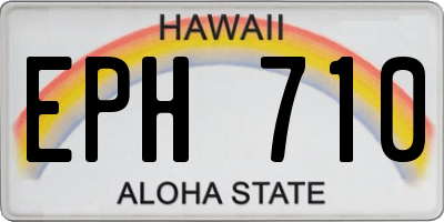 HI license plate EPH710
