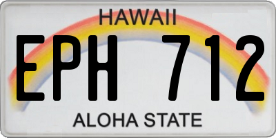 HI license plate EPH712
