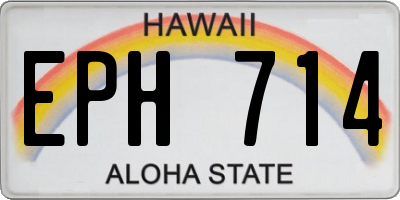HI license plate EPH714
