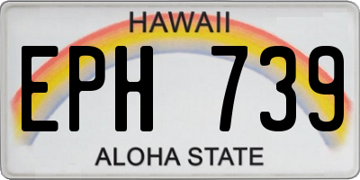 HI license plate EPH739