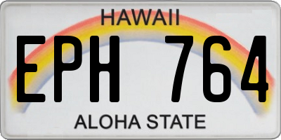 HI license plate EPH764