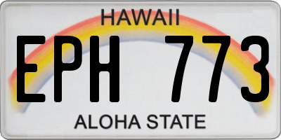 HI license plate EPH773
