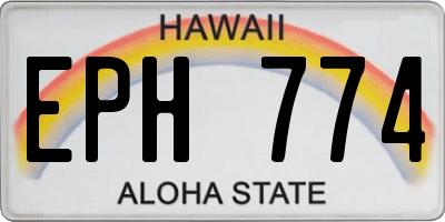 HI license plate EPH774