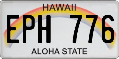 HI license plate EPH776