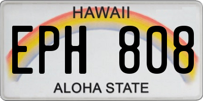 HI license plate EPH808