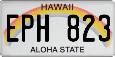 HI license plate EPH823